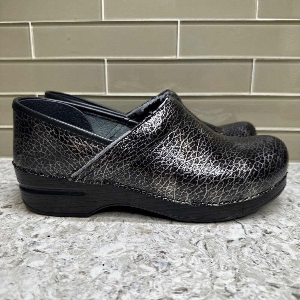 Dansko Multicolor Pattern Leather Clogs - Picture 4 of 9